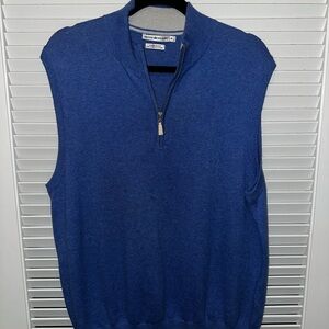 Peter Millar Blue Zip-Up Sweater Vest